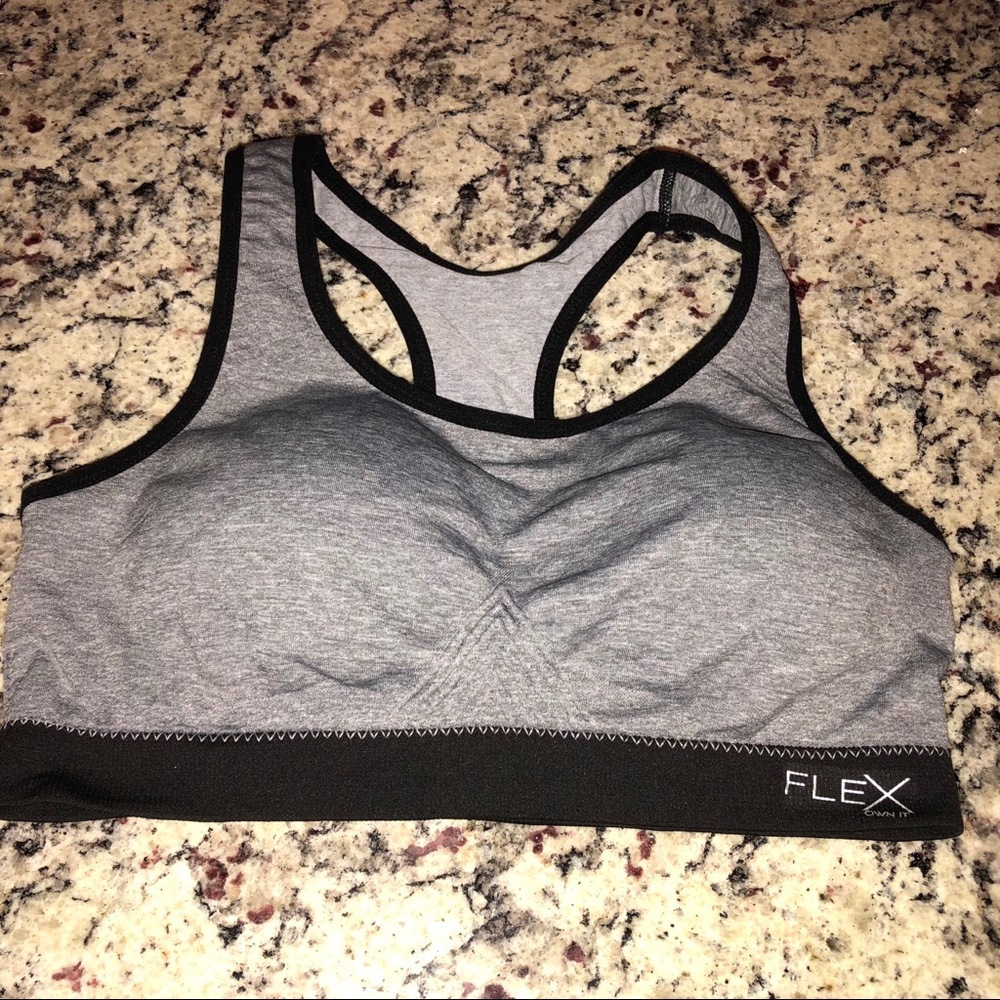 FleX Gray & Black Sports Bra